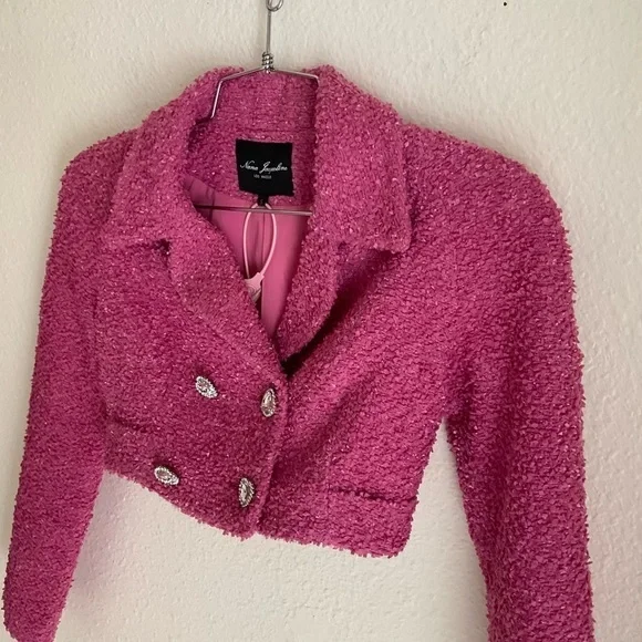 NWT Nana Jacqueline Pink Cropped Blazer - Picture 2 of 9
